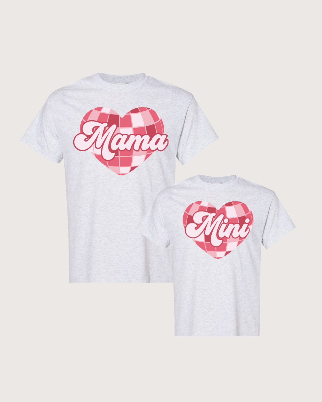 Mama and me valentines heart shirt