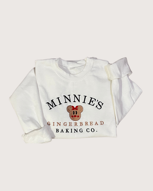 Minnie's Gingerbread Embroidered Sweatshirt