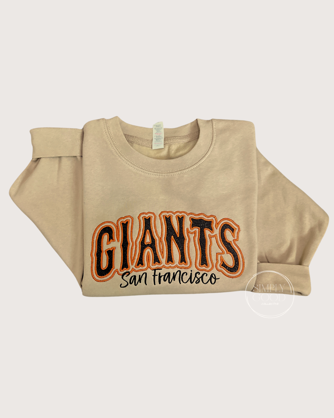 Giants embroidered glitter crew sweater