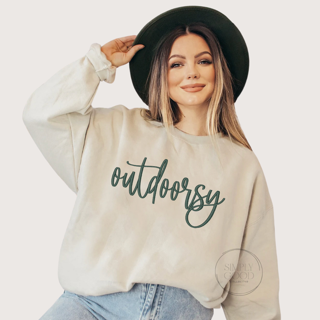 Outdoorsy embroidered sweater