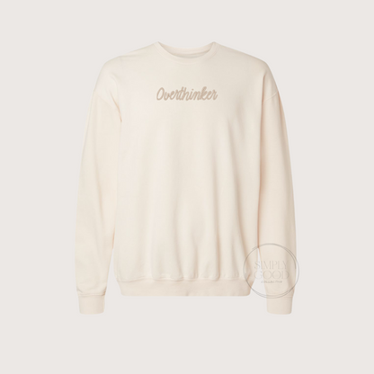 Overthinker embroidered sweater