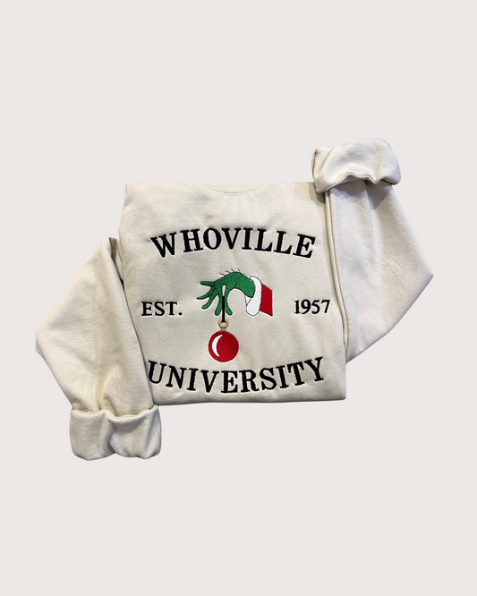 Whoville University Embroidered Sweatshirt