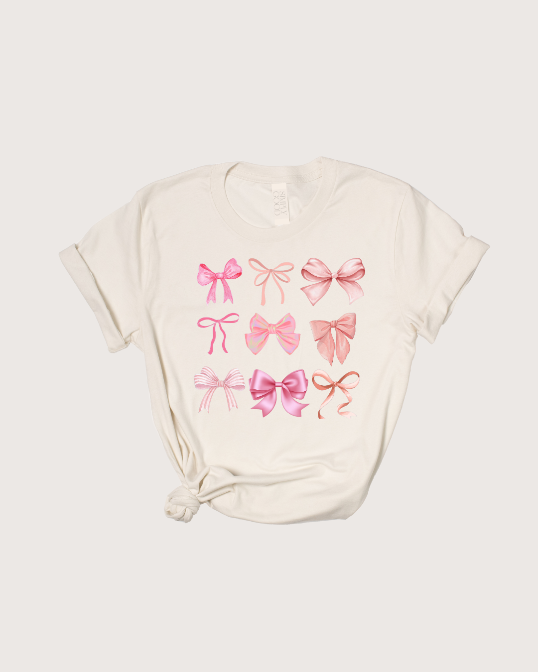 Coquette Bow Tee - Vintage white