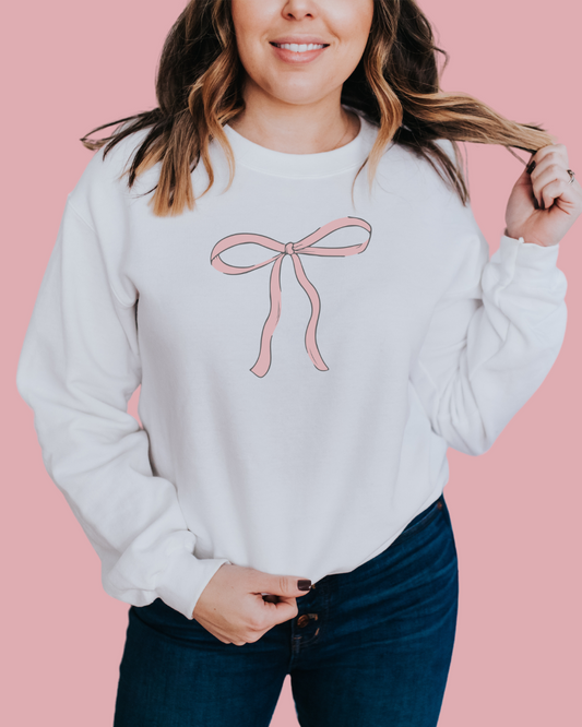 Coquette Bow Sweater - White