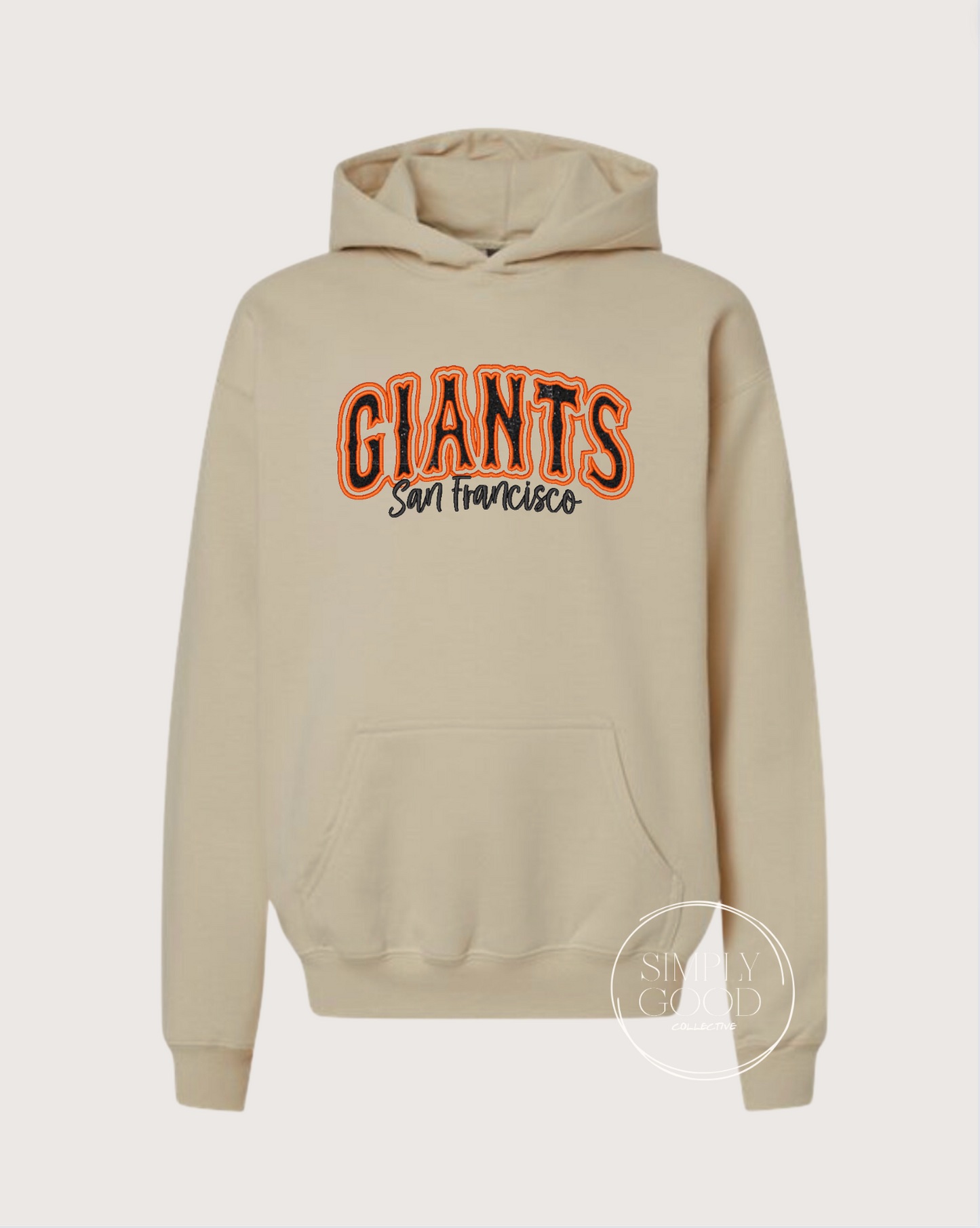 Giants embroidered glitter crew sweater