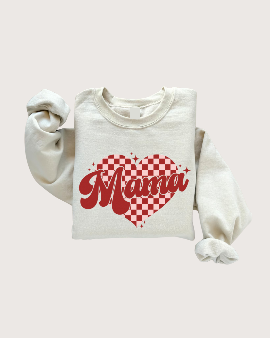 Mama Checkered Heart