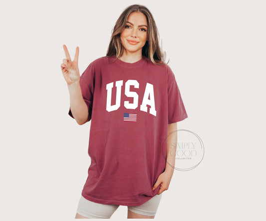 USA Tee - Brick