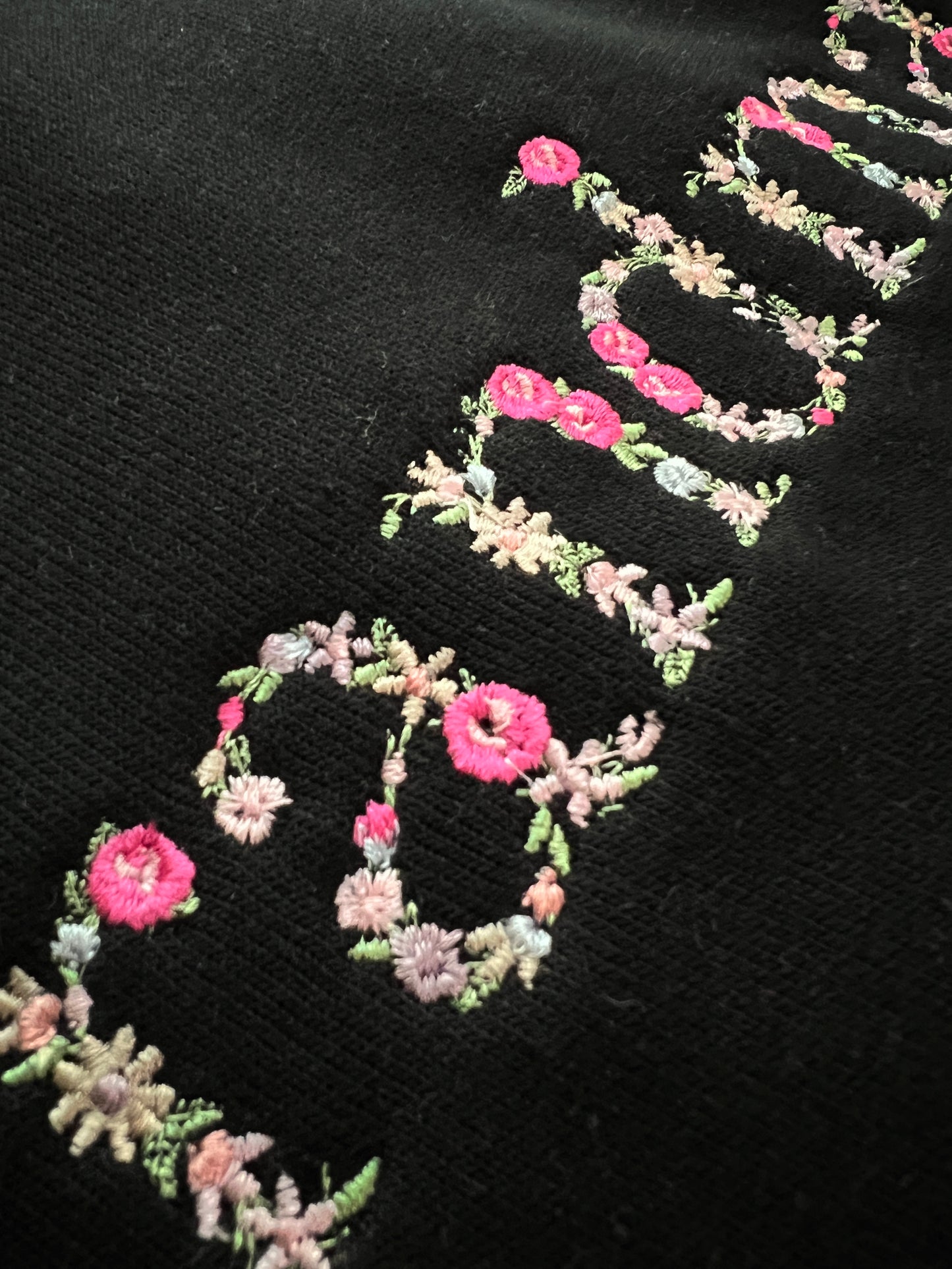 Grandma Floral Embroidered Sweater