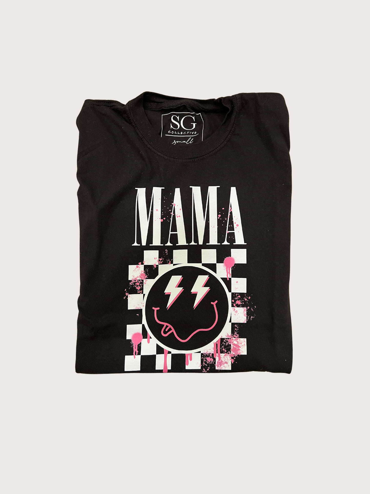 Smiley Mama Tee - White