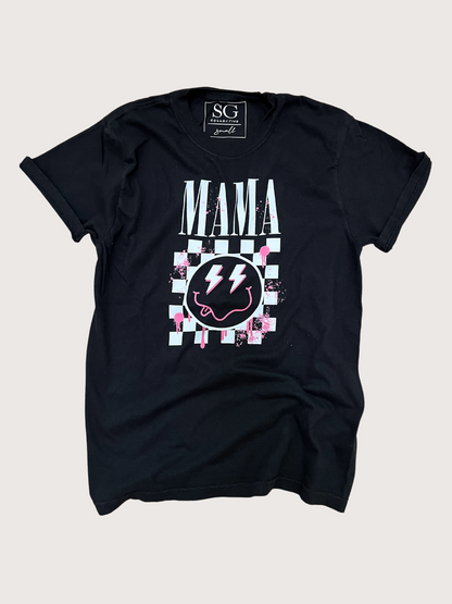 Smiley Mama Tee - Black