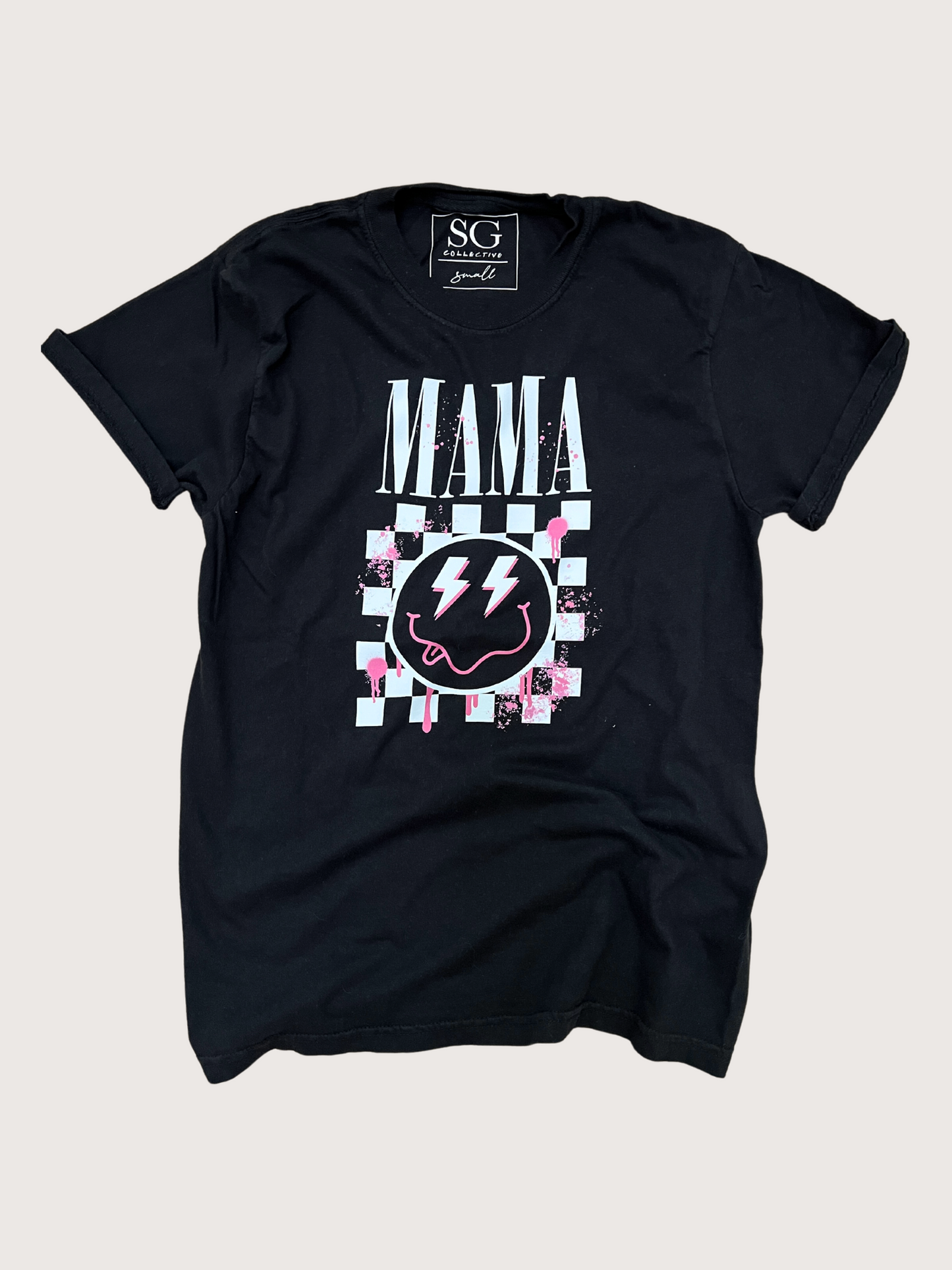 Smiley Mama Tee - White