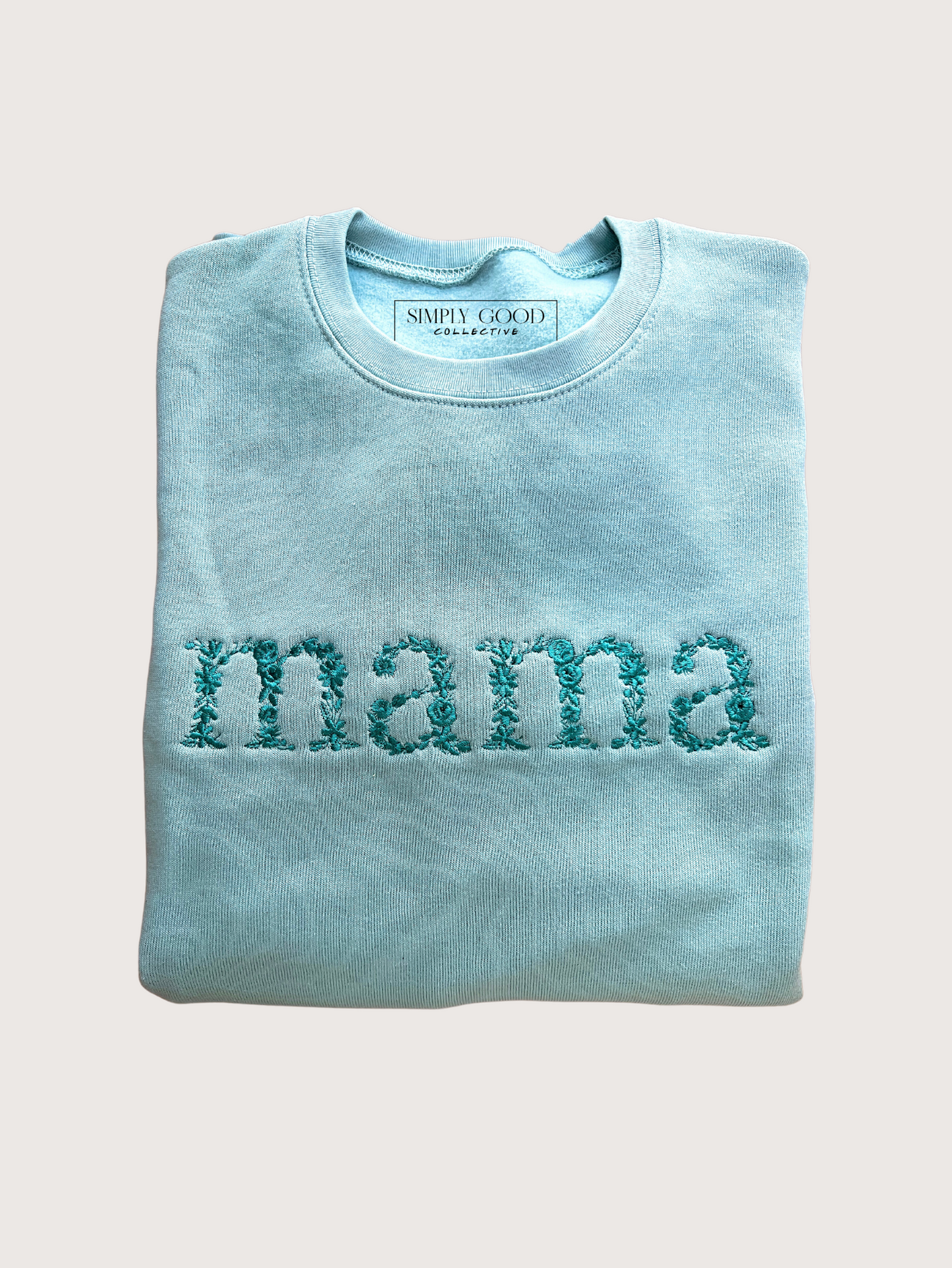 Mama Floral Embroidered Sweater